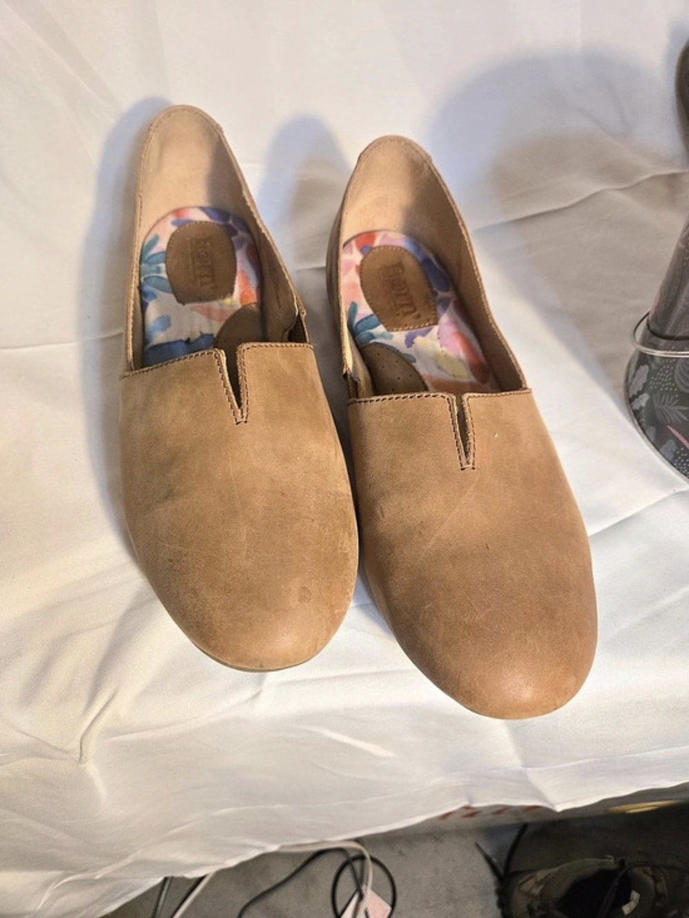 Born Deconstructed Alpargata Brown Suede Flats